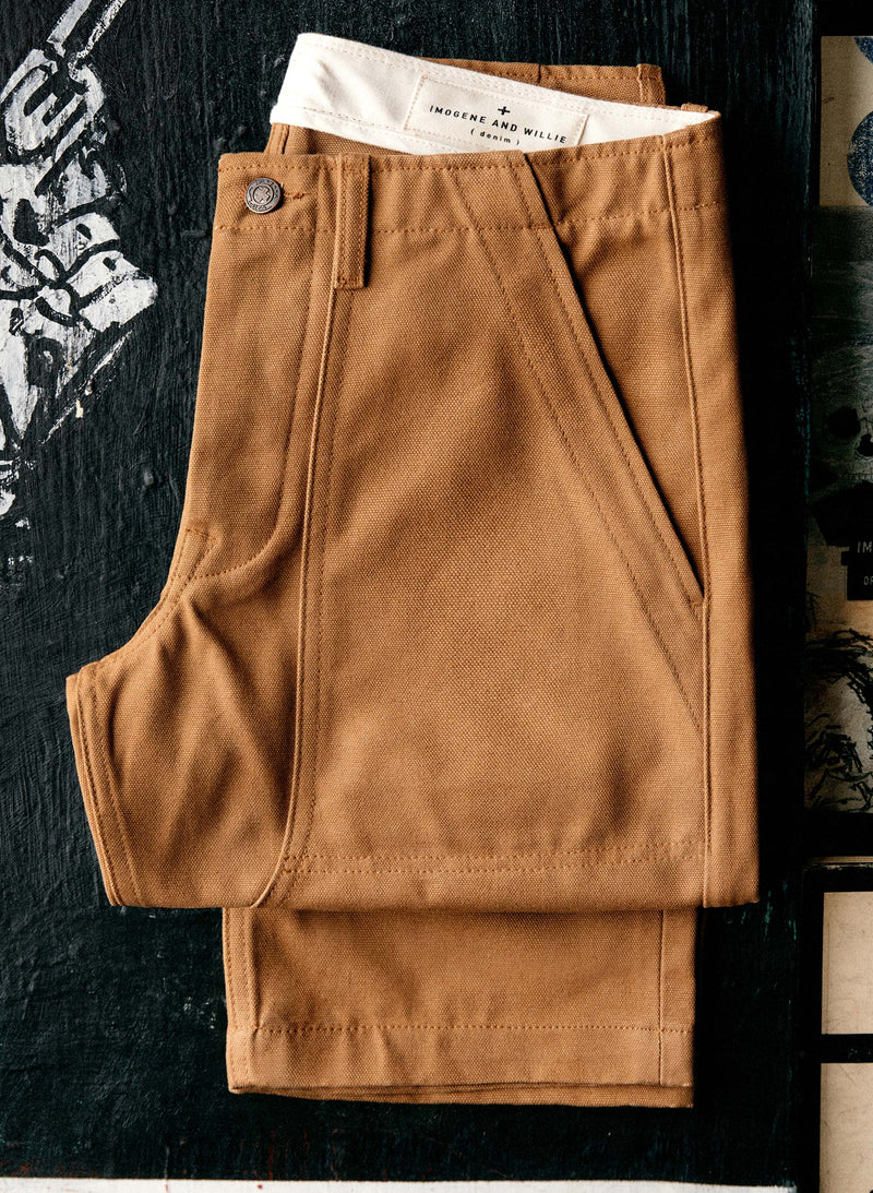 hencye canvas workpant in brown