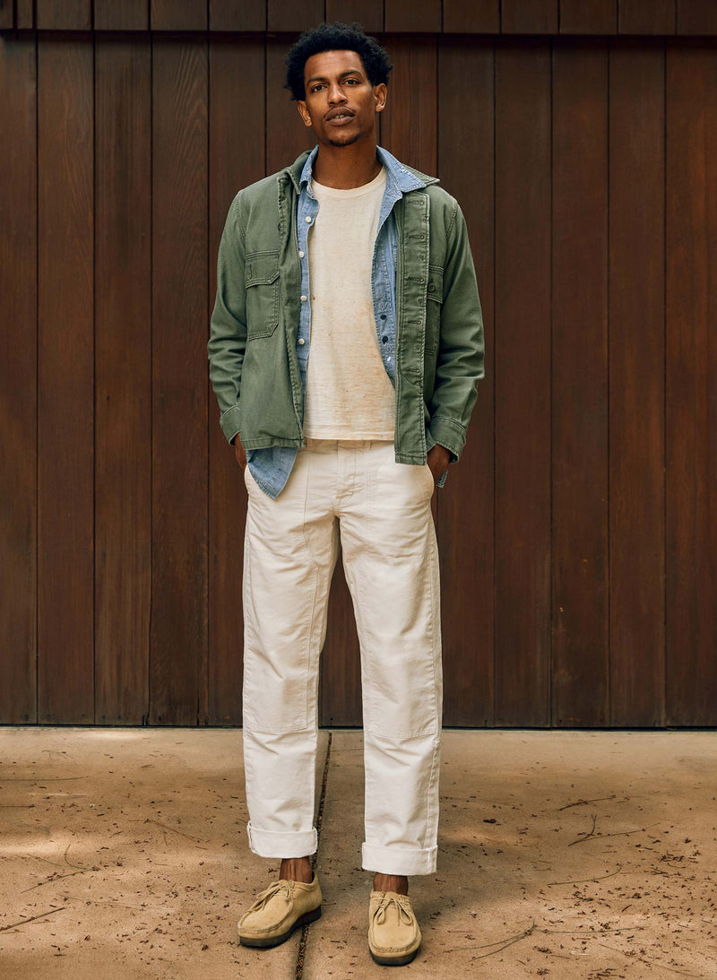 hencye canvas workpant in natural