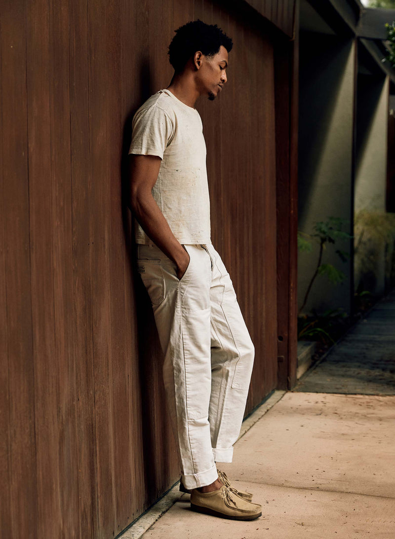 hencye canvas workpant in natural