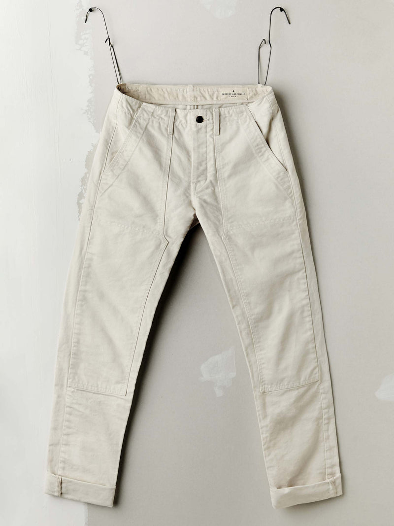 hencye canvas workpant in natural