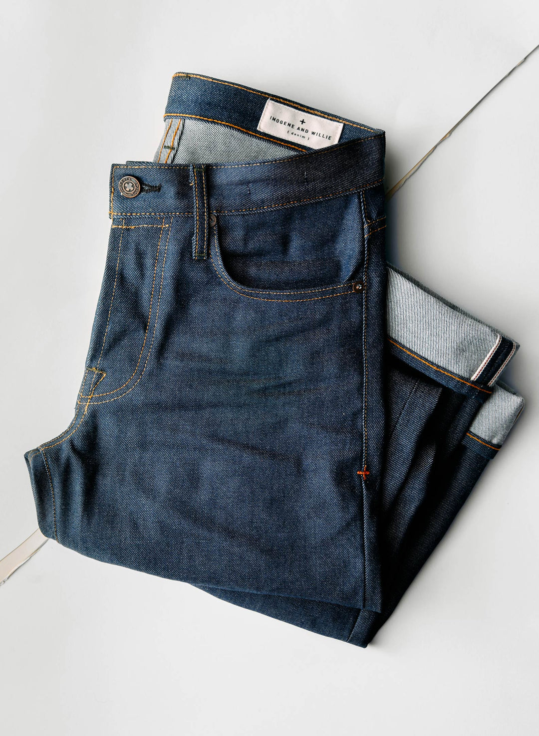 Text NATURAL INDIGO SELVAGE DENIM SETUP - Gジャン/デニムジャケット