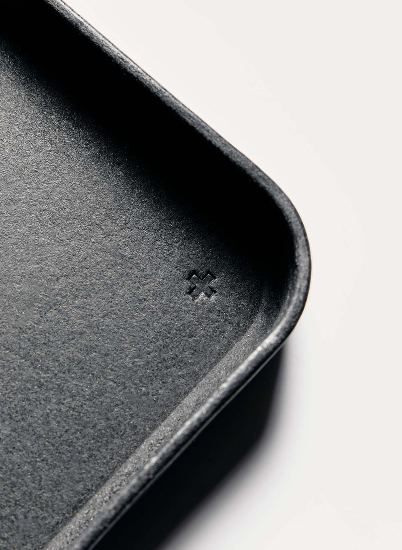 emil erwin black leather tray