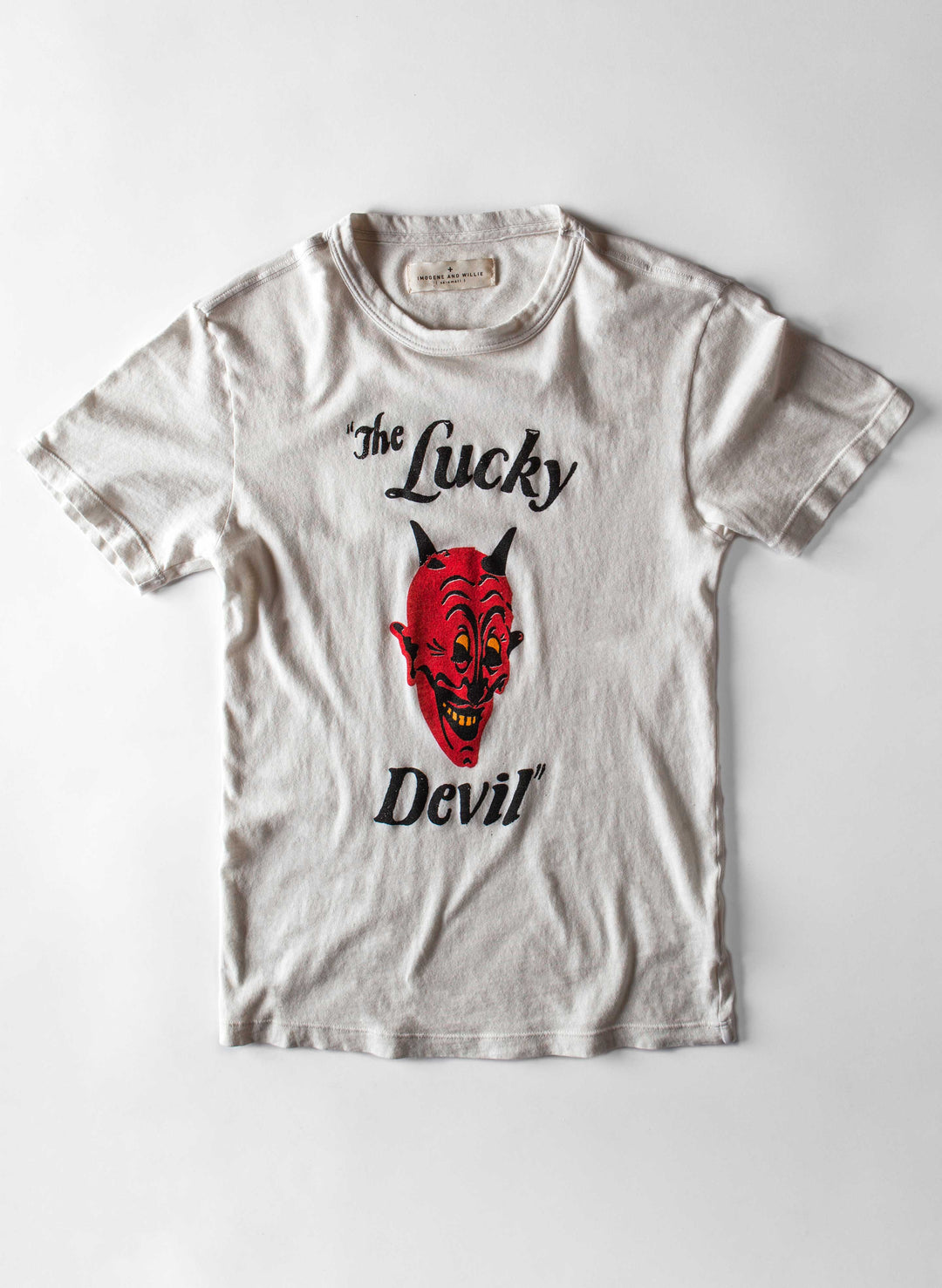 the "lucky devil" tee