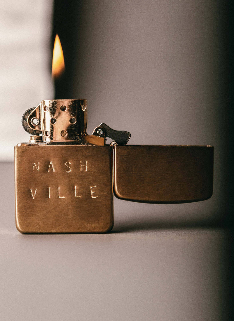 hand stamped "nashville" zippo - Model