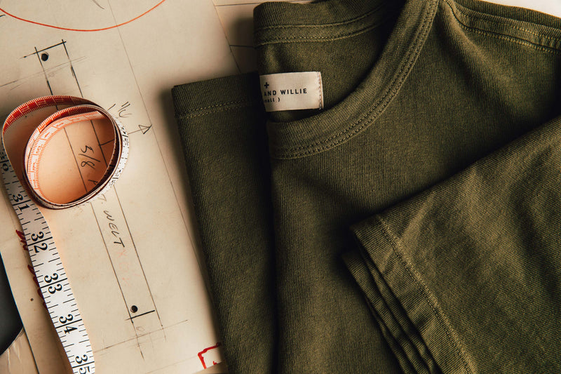 olive knit midweight crew