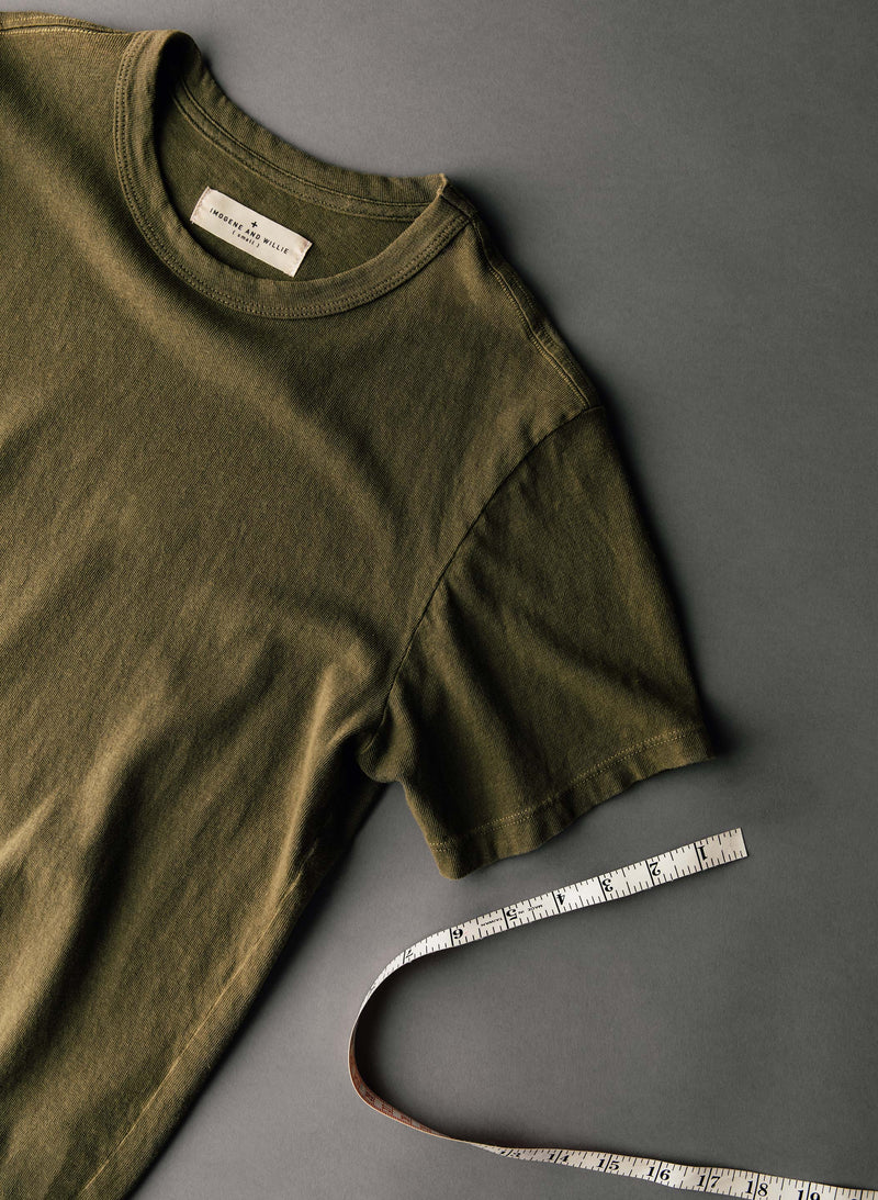 olive knit midweight crew