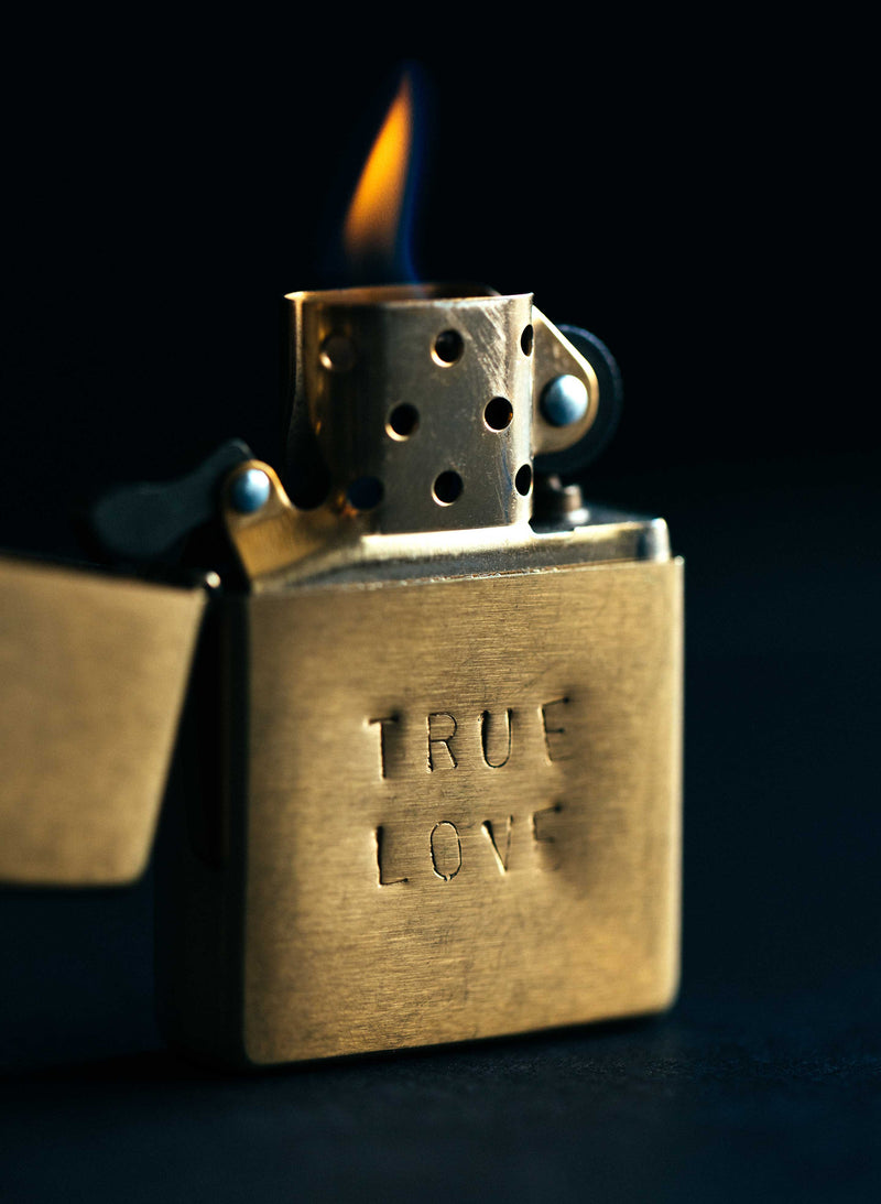 hand stamped "true love" zippo - Model