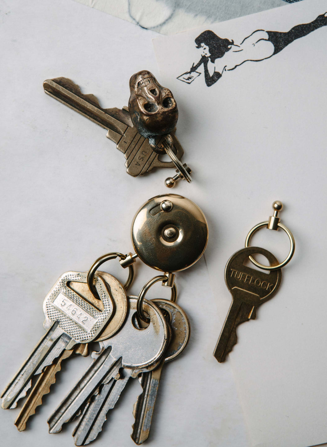 Japanese Brass Flat Split Key Ring